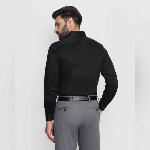 BlackBerry Black Formal Shirt India Slim Large Button Down - Picture 2 of 16